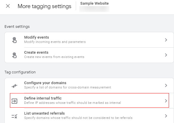 define internal traffic