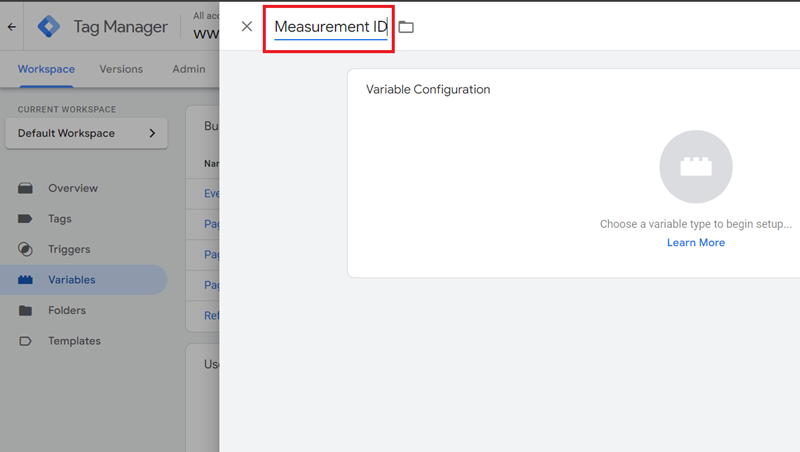 Name your variable ‘Measurement ID