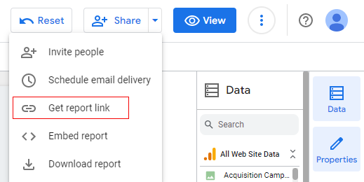 get report link