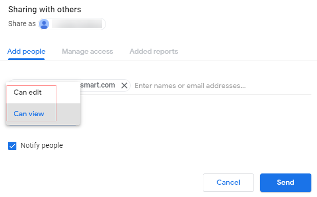 choose access level