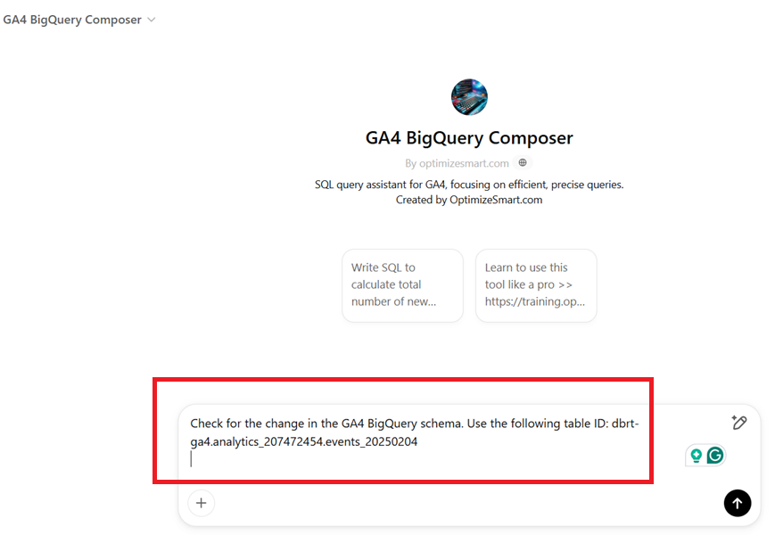How to track GA4 BigQuery Schema Change 2 check for the change in ga4 bigquery schema