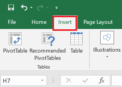 Insert Tab