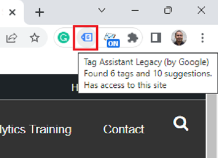Click on the Google Tag Assistant icon2