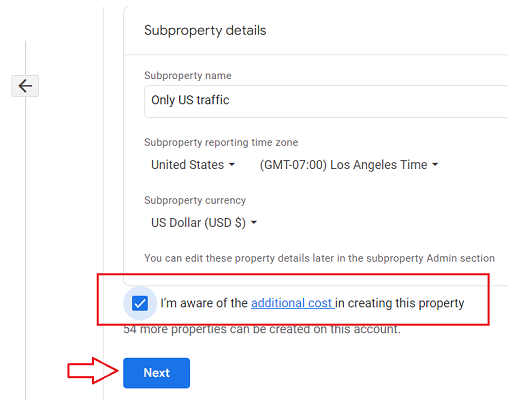 I am aware of the additional cost of creating this property