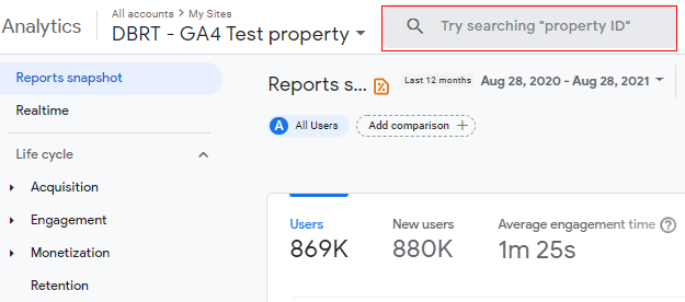 Understanding Automated Insights in Google Analytics 4 (GA4) 20 Search bar