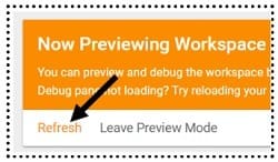 refresh preview mode