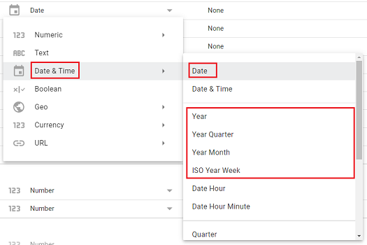 absolute date types in Google Data Studio