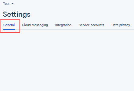 general settings