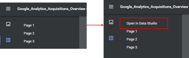 open in data studio link
