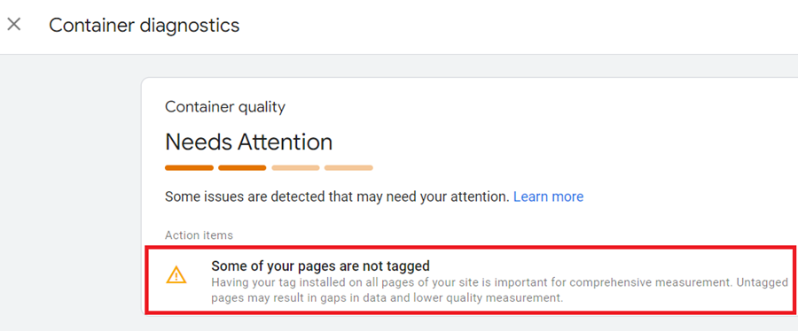 Stop Trusting GA4/GTM Tag Coverage Report - Do This Instead 3 some of your pages are not tagged gtm ga4