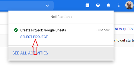 Connect and transfer data from Google Sheets to BigQuery 4 SELECT PROJECT