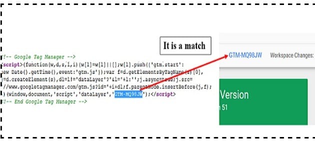 GTM (Google Tag Manager) Debugger Console Tutorial 33 container id match