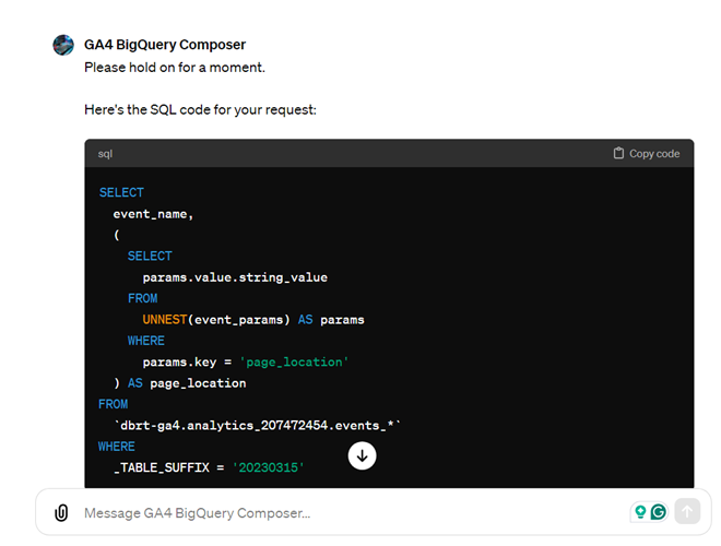 example 8 sql code
