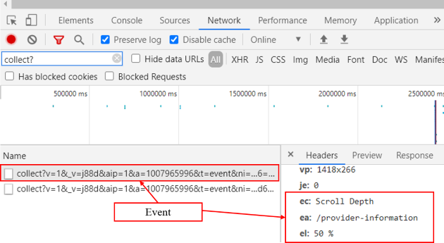 debugger tutorial Event in network
