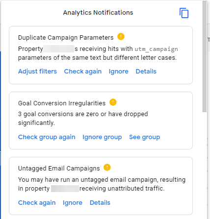 debugger tutorial Analytics notification main panel