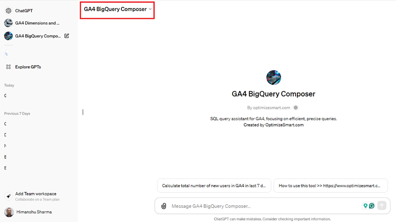 GA4 BigQuery Composer