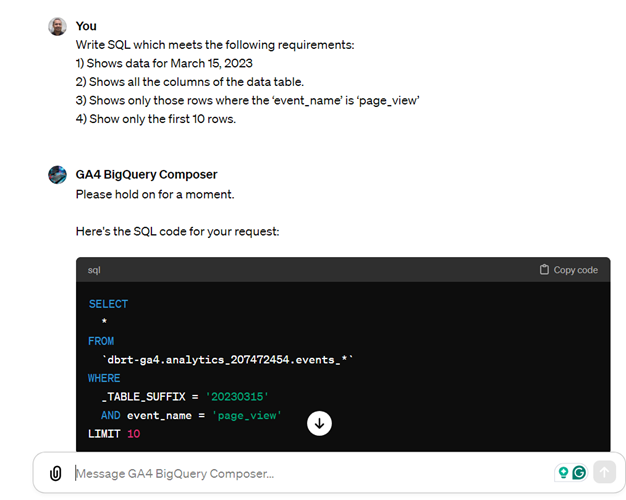 example 3 sql code