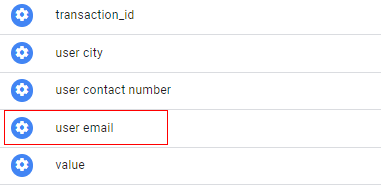 user email