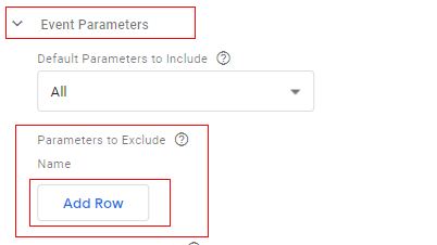 exclude parameters