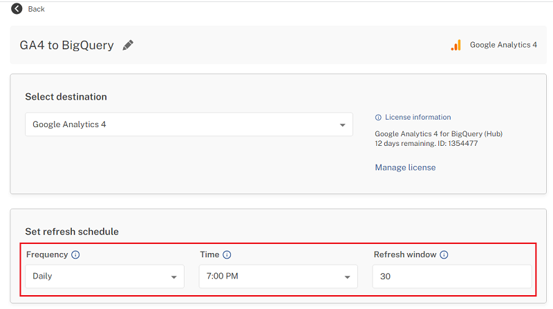 Set your refresh schedule 2