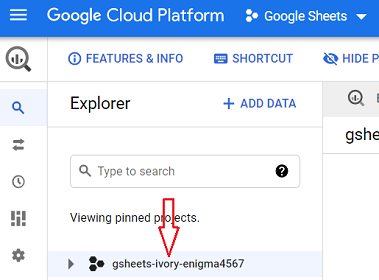 Connect and transfer data from Google Sheets to BigQuery 5 Click on your project ID