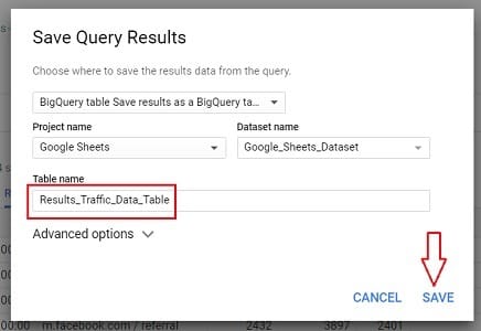 Connect and transfer data from Google Sheets to BigQuery 32 save query results bigquery
