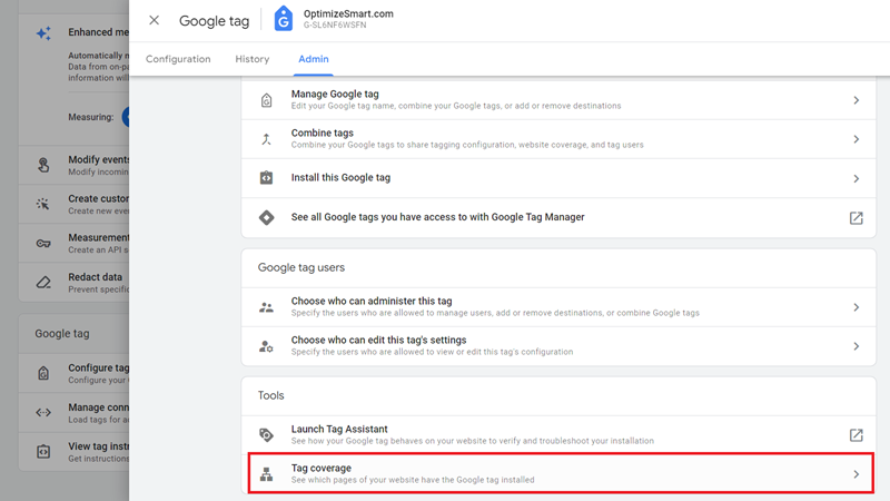Tag coverage ga4