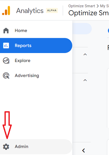 click on ‘Admin under the left hand side reporting menu