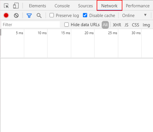 debugger tutorial network tab blank