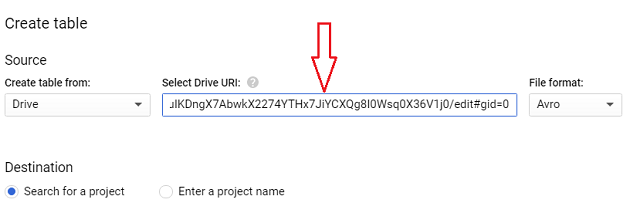 Connect and transfer data from Google Sheets to BigQuery 14 Paste the Google sheet URL