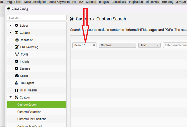 Double click on ‘Search 1and rename it to ‘GTM