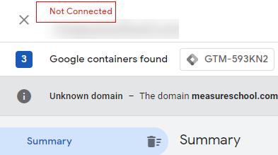 GTM (Google Tag Manager) Debugger Console Tutorial 10 GTM Preview mode disabled