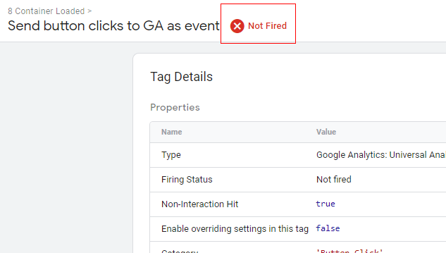 GTM (Google Tag Manager) Debugger Console Tutorial 19 Tags that did not fired
