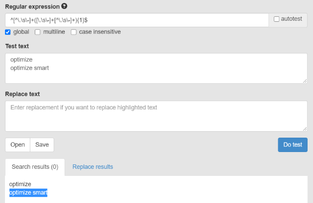 debugger tutorial regex test
