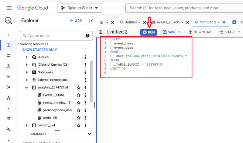Copy paste the SQL code into the SQL editor