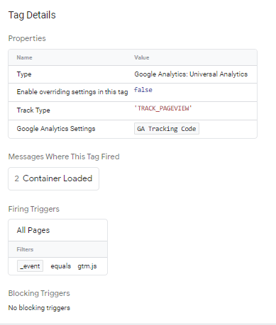 GTM (Google Tag Manager) Debugger Console Tutorial 18 Tag Details