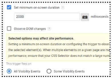Using Element Visibility Trigger in Google Tag Manager (GTM) 25 element visibility trigger3
