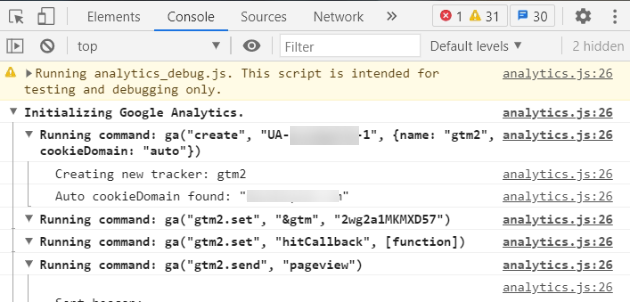 debugger tutorial debugung analytics js