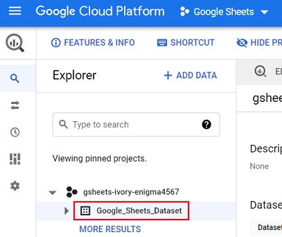 Connect and transfer data from Google Sheets to BigQuery 8 Click on the name of your new dataset