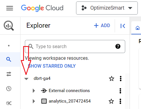 Click on the project ID