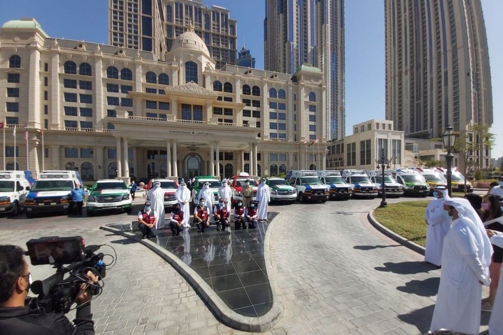 Dubai Corporation for Ambulance Services receives first batch of ambulances provided by Al Habtoor Group