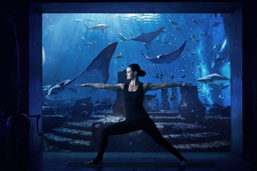 Underwater Yoga at The Lost Chambers Aquarium
