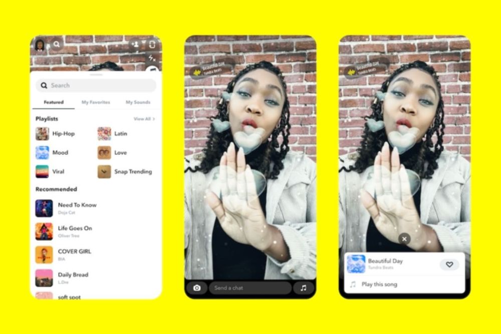 Snap partners with Sony Music, adds Sounds to Lenses