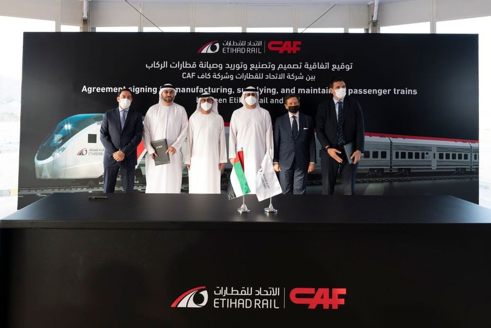 Etihad Rail signs AED1.2 billion agreement with Spain's CAF company