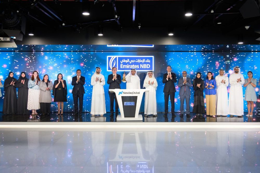 Emirates NBD rings market-opening bell at Nasdaq Dubai celebrating US$ 500 million bond listing