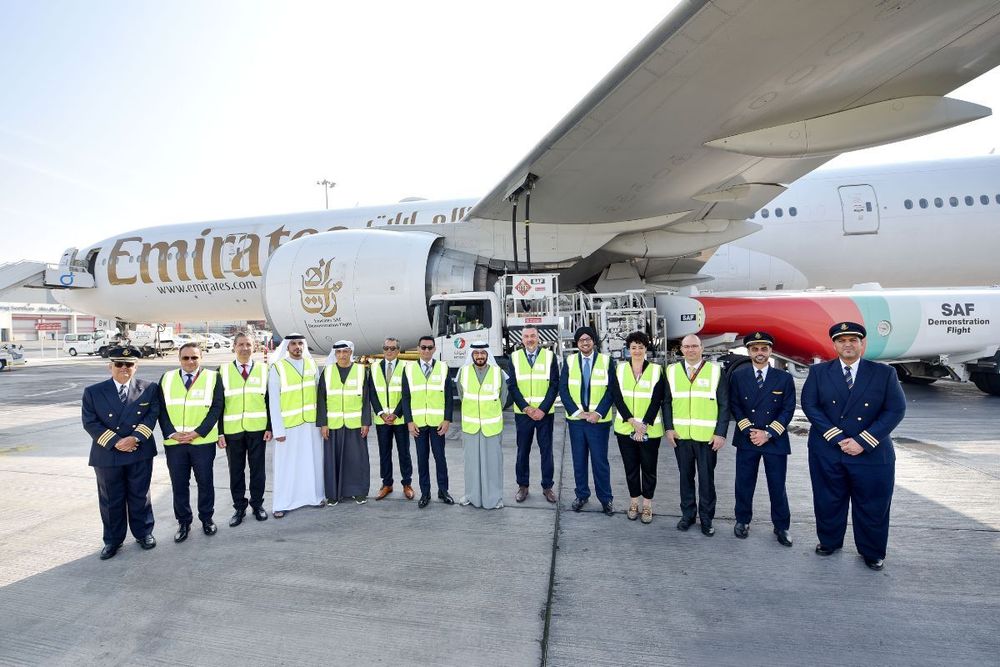 Emirates operates milestone demonstration flight powered with 100% SAF