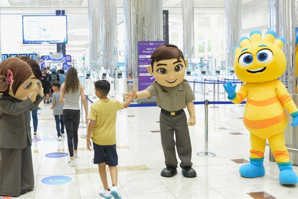 GDRFA welcomes kids with popular cartoon characters at Dubai Airport