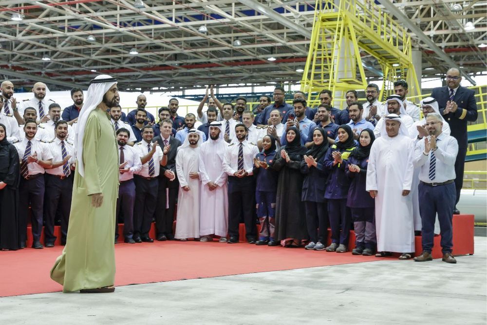 Mohammed bin Rashid reviews largest-known aircraft cabin retrofit programme