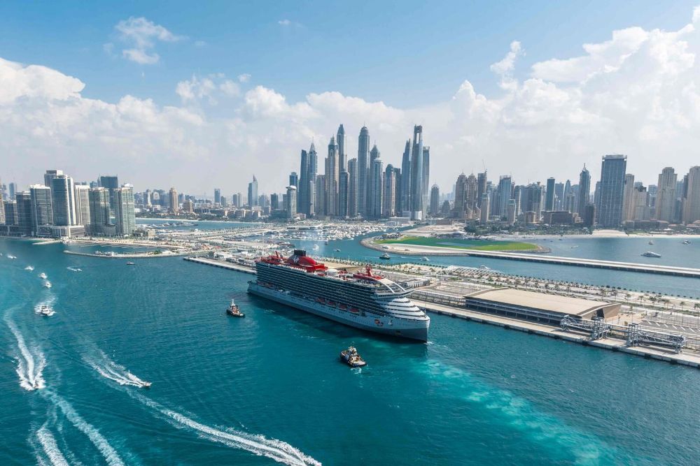 Virgin Voyages' Resilient Lady makes maiden call at Dubai Harbour
