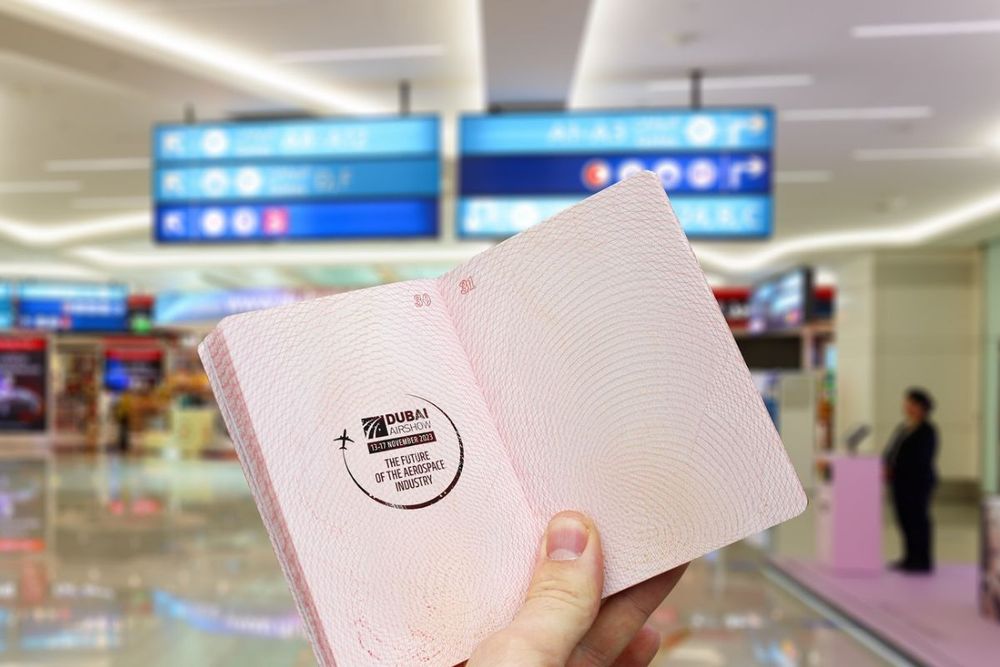 GDRFA welcomes guests with a special Dubai Airshow 2023 stamp